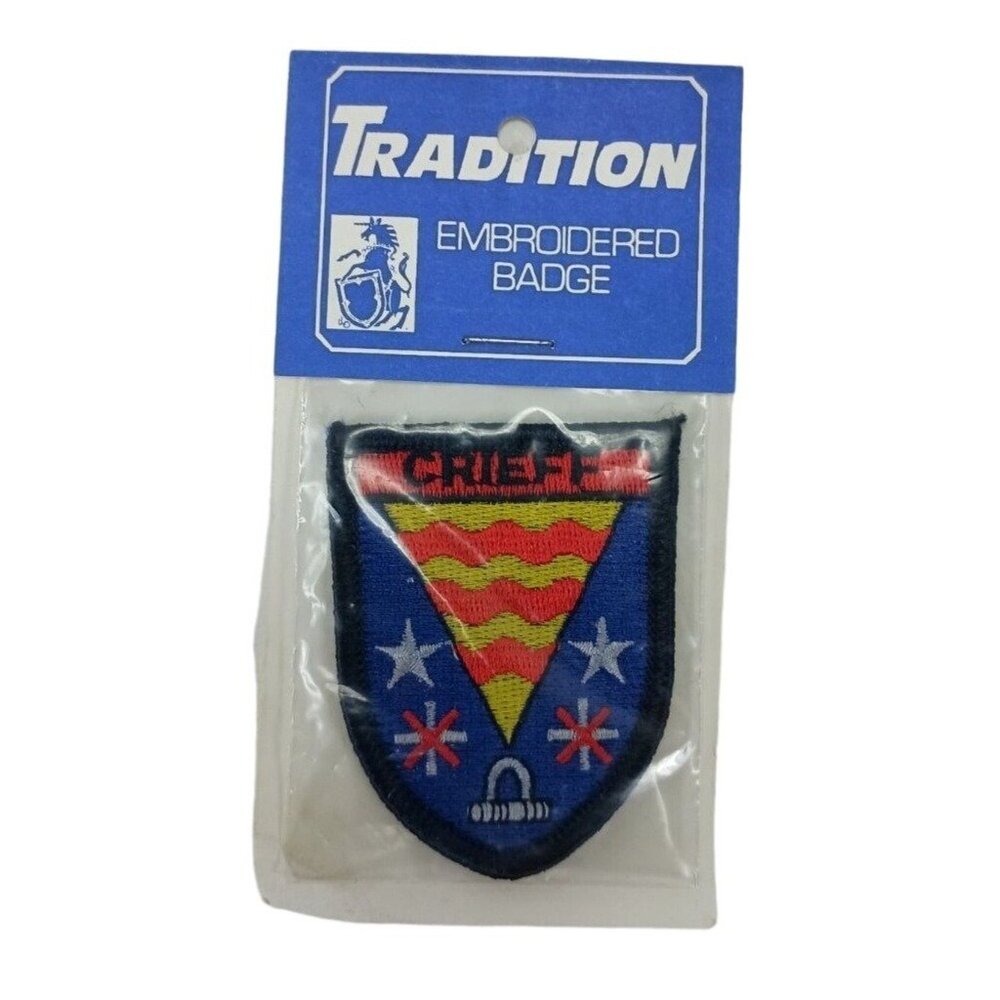 Tradition Embroidered Badge Crieff Patch Vintage